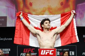 UFC Fight Night Weigh-In Event Ridder vs Allen - Vancouver
