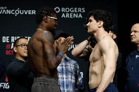UFC Fight Night Weigh-In Event Ridder vs Allen - Vancouver