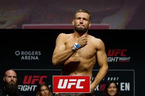 UFC Fight Night Weigh-In Event Ridder vs Allen - Vancouver