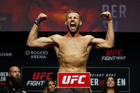 UFC Fight Night Weigh-In Event Ridder vs Allen - Vancouver