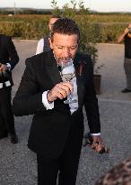 Antonio Banderas Toasts With The Press After The Wedding Of His Daughter - Spain