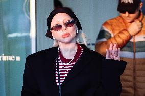 Lady Gaga and Boyfriend Arrive At Linate Airport - Milan