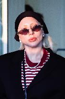 Lady Gaga and Boyfriend Arrive At Linate Airport - Milan