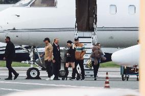 Lady Gaga and Boyfriend Arrive At Linate Airport - Milan