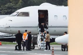 Lady Gaga and Boyfriend Arrive At Linate Airport - Milan