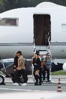 Lady Gaga and Boyfriend Arrive At Linate Airport - Milan