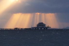 Light Waterfall Landscape