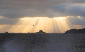 Light Waterfall Landscape