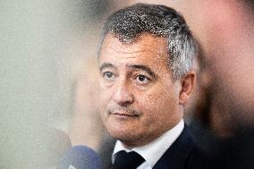 Gerald Darmanin Visits The Nanterre Court Near Paris