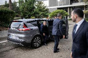 Gerald Darmanin Visits The Nanterre Court Near Paris
