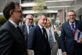 Gerald Darmanin Visits The Nanterre Court Near Paris