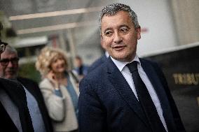 Gerald Darmanin Visits The Nanterre Court Near Paris