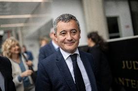 Gerald Darmanin Visits The Nanterre Court Near Paris