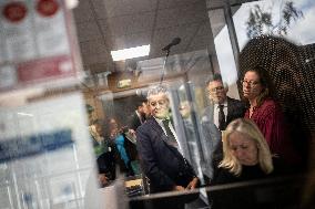 Gerald Darmanin Visits The Nanterre Court Near Paris