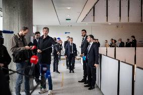 Gerald Darmanin Visits The Nanterre Court Near Paris