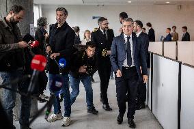 Gerald Darmanin Visits The Nanterre Court Near Paris