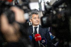 Gerald Darmanin Visits The Nanterre Court Near Paris