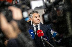 Gerald Darmanin Visits The Nanterre Court Near Paris