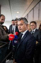 Gerald Darmanin Visits The Nanterre Court Near Paris
