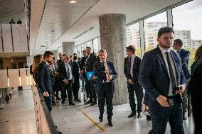 Gerald Darmanin Visits The Nanterre Court Near Paris