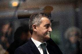 Gerald Darmanin Visits The Nanterre Court Near Paris