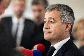 Gerald Darmanin Visits The Nanterre Court Near Paris