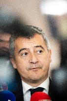 Gerald Darmanin Visits The Nanterre Court Near Paris