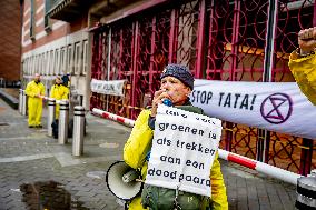 Climate Activists Demonstrate Against Tata Steel - The Hague