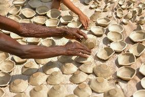 Earthen Lamp Making - India
