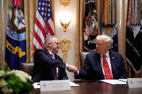 Donald Trump with Anthony Albanese - Washington