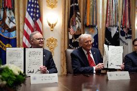 Donald Trump with Anthony Albanese - Washington