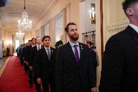 Trump participates in a visit with the LSU and LSU Shreveport Baseball Champions
