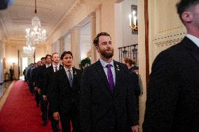 Trump participates in a visit with the LSU and LSU Shreveport Baseball Champions