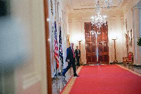 Trump participates in a visit with the LSU and LSU Shreveport Baseball Champions