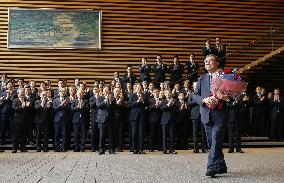 Japan PM Ishiba leaves his office