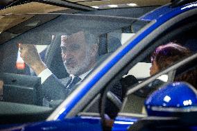 King Felipe Visits The Headquarters Of The Antolin Automobile Company - Burgos