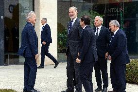 King Felipe Visits The Headquarters Of The Antolin Automobile Company - Burgos
