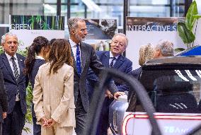 King Felipe Visits The Headquarters Of The Antolin Automobile Company - Burgos