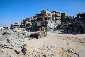 Debris Removal Operations Underway - Gaza City