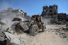 Debris Removal Operations Underway - Gaza City