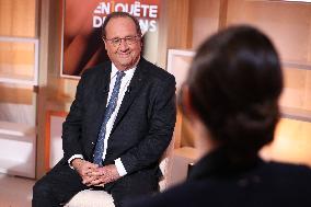 Exclusive - Francois Hollande on T18 - Paris