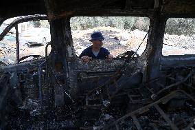 Israeli Settlers Set Fire to Vehicles Belonging to Palestinians - Bethlehem