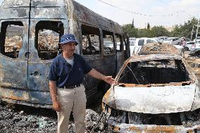 Israeli Settlers Set Fire to Vehicles Belonging to Palestinians - Bethlehem