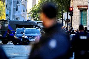 Nicolas Sarkozy Arrives at La Santé Prison - Paris