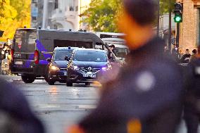 Nicolas Sarkozy Arrives at La Santé Prison - Paris