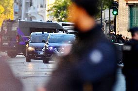 Nicolas Sarkozy Arrives at La Santé Prison - Paris