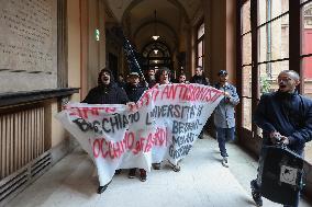 Protests Against Relations Between Israel and The University of Bologna - Italy