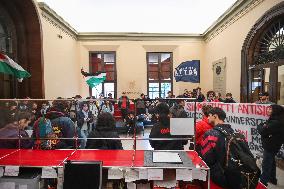 Protests Against Relations Between Israel and The University of Bologna - Italy