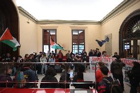 Protests Against Relations Between Israel and The University of Bologna - Italy