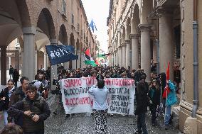 Protests Against Relations Between Israel and The University of Bologna - Italy